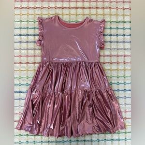 Pink Chicken Girls Metallic Party Dress 7Y